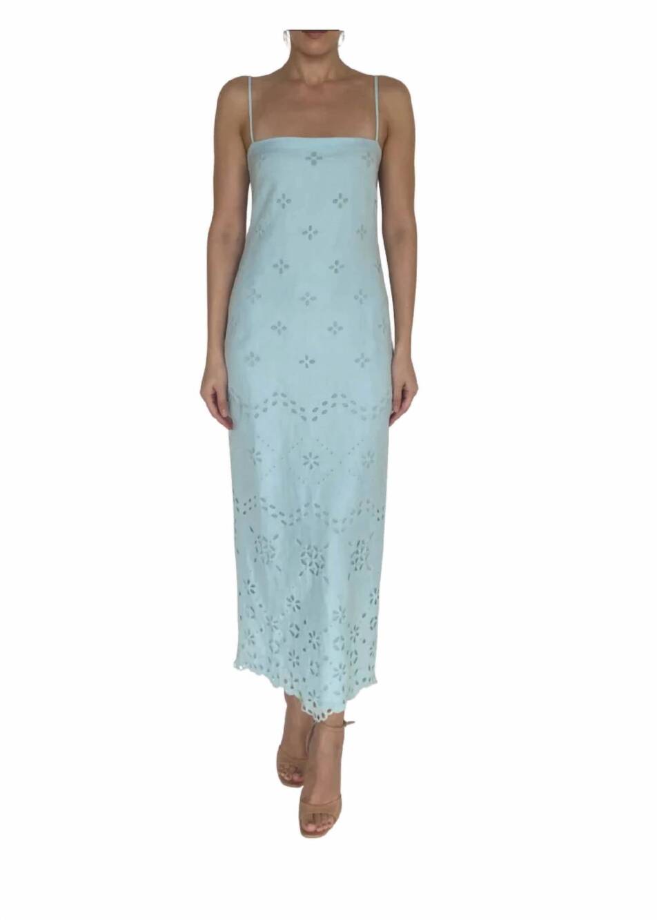 NEW HEMANT & NANDITA hanna midi dress in blue